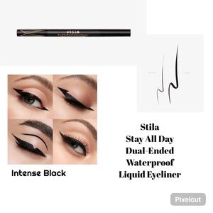 STILA Stay All Day Dual-Ended Waterproof Liquid Eye Liner-Intense Black